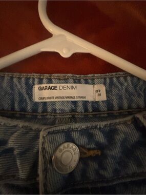 Garage Women's Straight Leg Jeans in Light Blue Denim